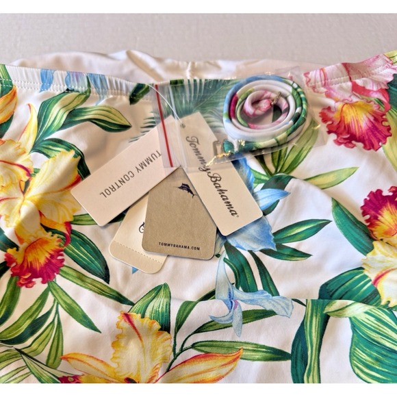 S/P  Tommy Bahamma Blue Orchid Garden Bandini Tankini Swimsuit Hawaiian Tropical - Picture 6 of 10